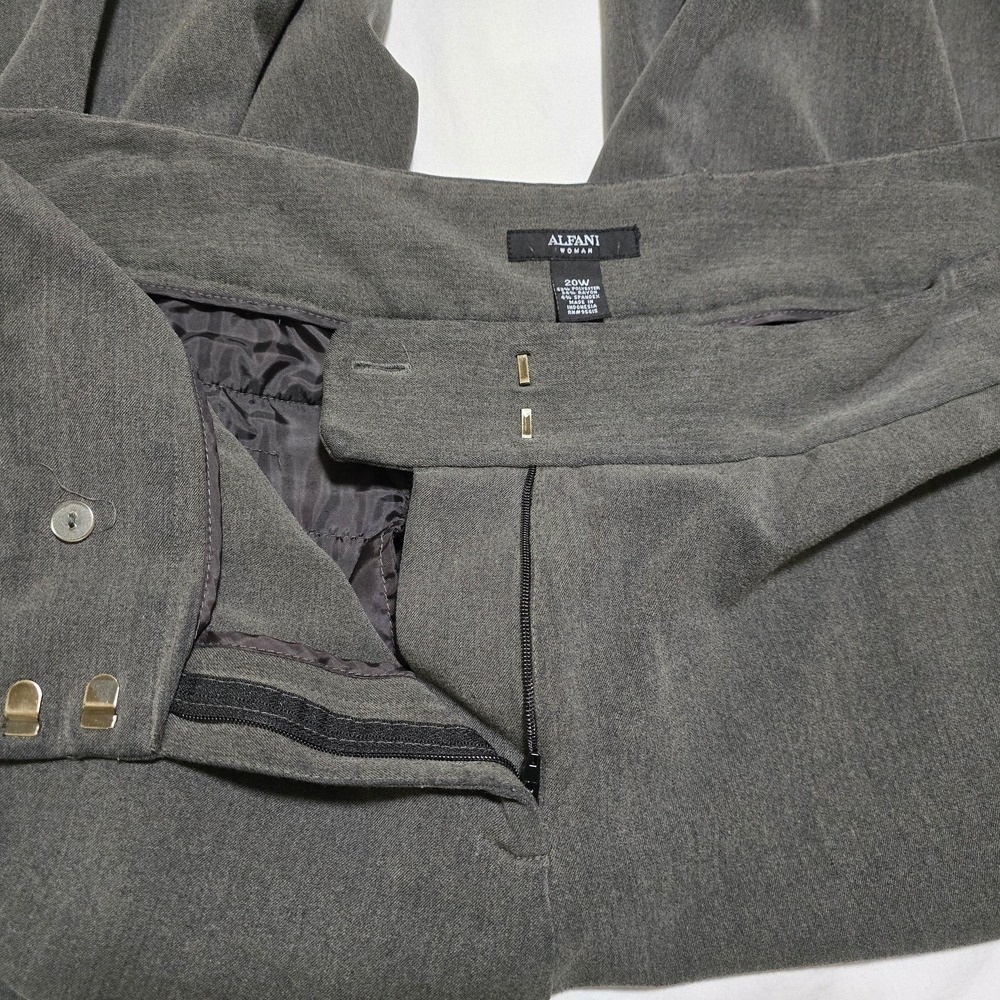 Alfani Gray Dress Pants Comfy Trouser 20W /0023